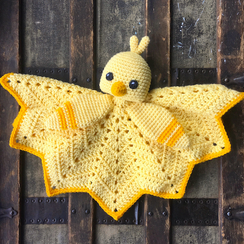 Crocheted chick lovey